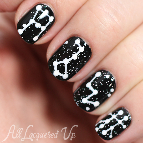 Constellation Nail Art via @alllacqueredup