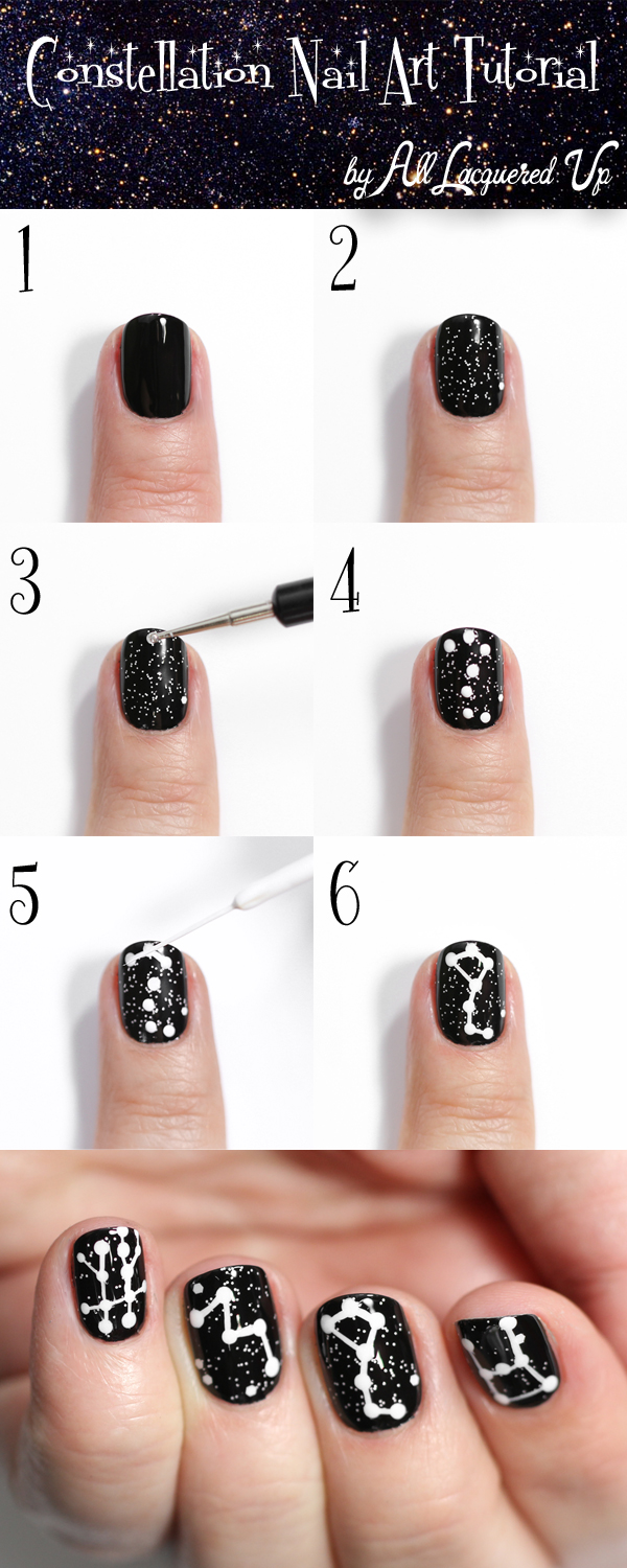 Constellation Nail Art Tutorial via @alllacqueredup