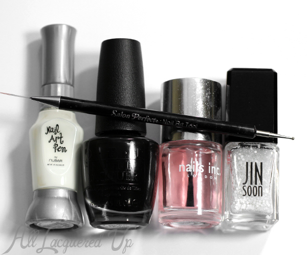 Constellation Nail Art - Products from Nails Inc, Nubar, OPI and JINsoon via @alllacqueredup