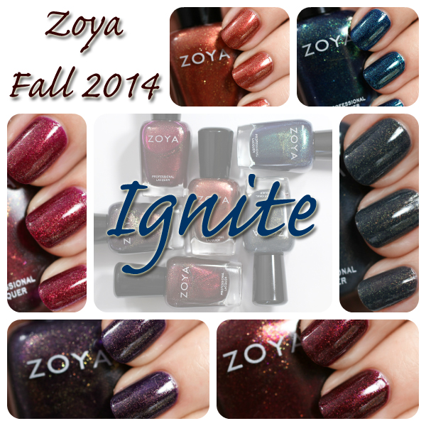 Zoya Fall 2014 Ignite collection swatches via @alllacqueredup