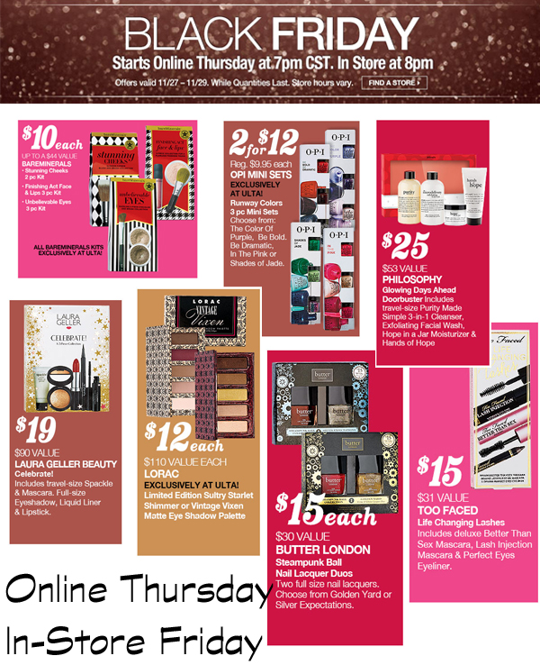 ULTA Black Friday 2014 via @alllacqueredup