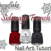 Snowflake Sideways French Manicure Nail Art Tutorial