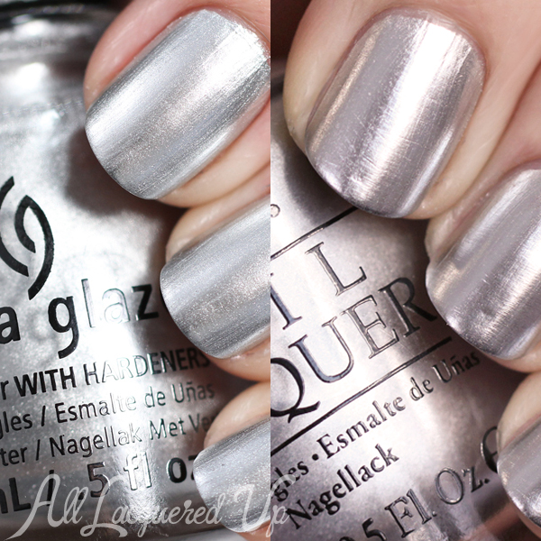 China Glaze I;d Melt For You and OPI Push & Shove via @alllacqueredup