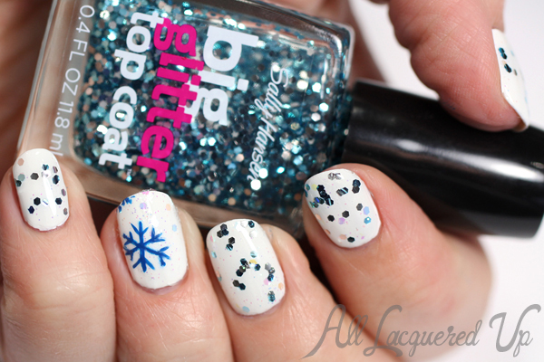 DIY Nail Decals - Snowflake Nails via @alllacqueredup