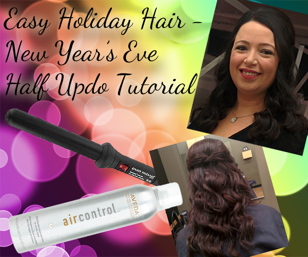 Easy and  Simple Hairstyle for Holidays - Half Updo via @alllacqueredup