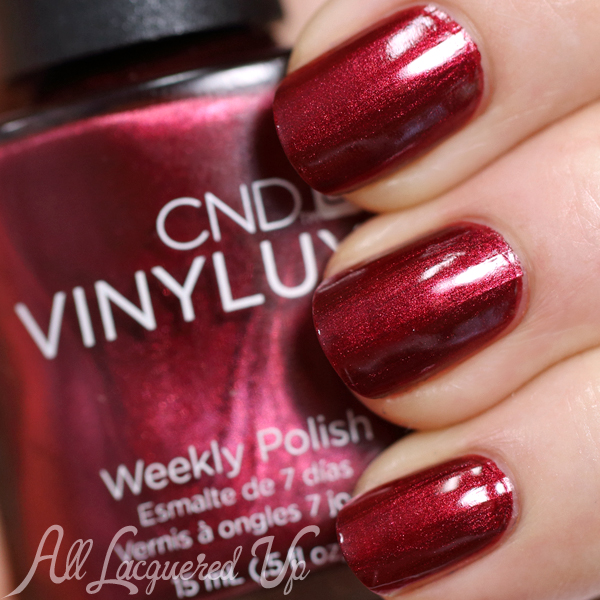 Marsala Nail Polish - CND Crimson Sash via @alllacqueredup