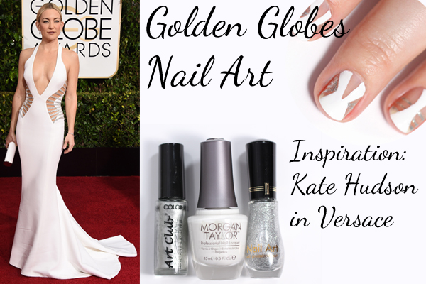 Golden Globes 2015 Nail Art - Kate Hudson in Versace via @alllacqueredup