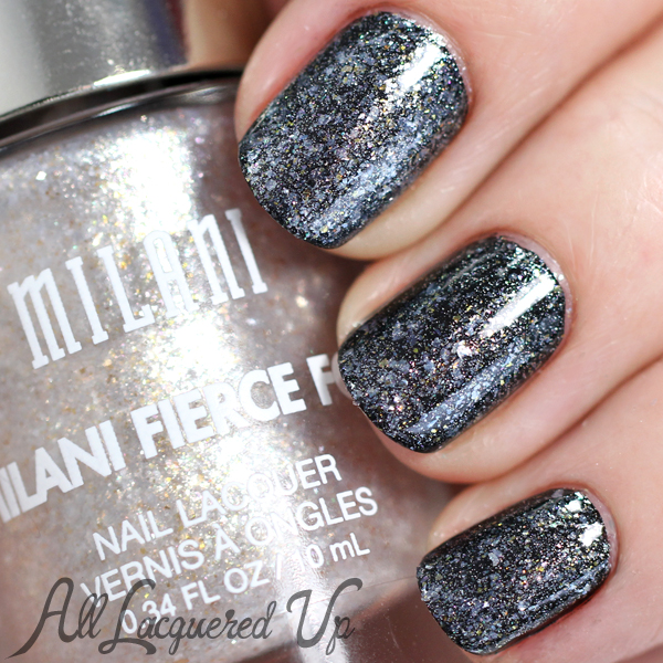 Milani Fierce Foil Sardinia over black via @alllacqueredup