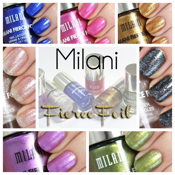 Milani Fierce Foil nail swatches via @alllacqueredup