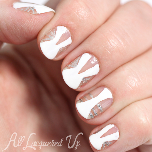 Negative Space Nail Art - Golden Globes 2015 via @alllacqueredup