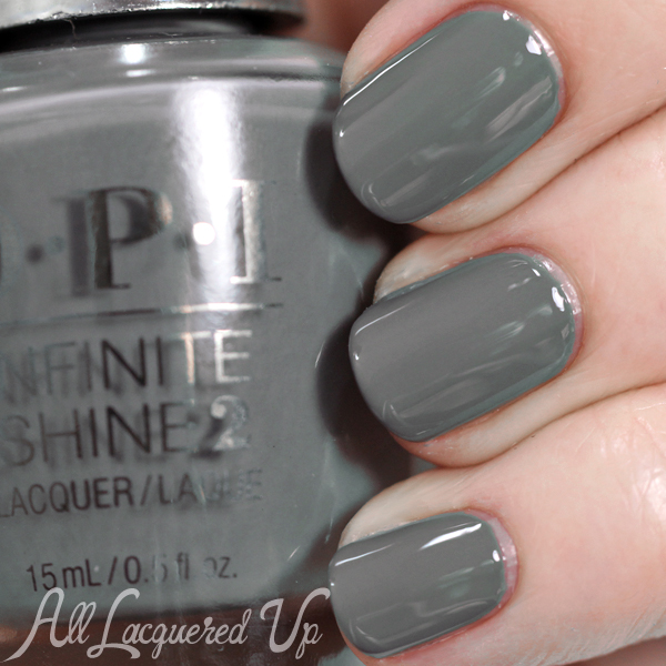 OPI Infinite Shine swatch Steel Waters Run Deep via @alllacqueredup