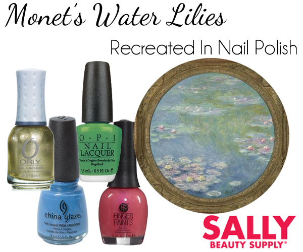 Sally Beauty Recreates Monet Water Lilies via @alllacqueredup