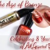 The Bronze Age – Bronze & Gold Lace Nail Art for My Blogiversary