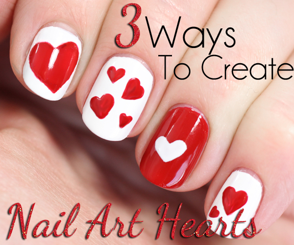 3 Heart Nail Art Tutorials via @alllacqueredup