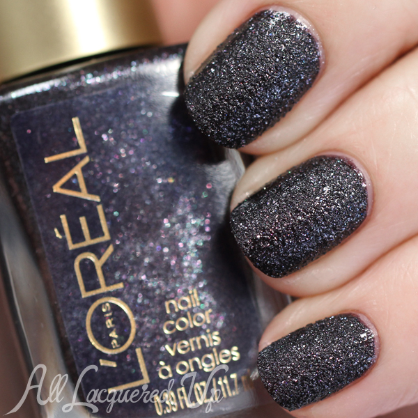 L'Oreal Bad Bad Grey swatch via @alllacqueredup