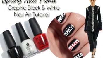 Spring 2015 Nail Trend – Graphic Black & White Nail Art Tutorial