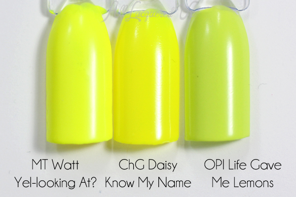 China Glaze Daisy Know My Name? comparison via @alllacqueredup