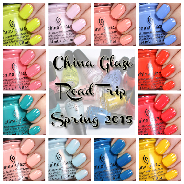 China Glaze Road Trip Spring 2015 swatches via @alllacqueredup