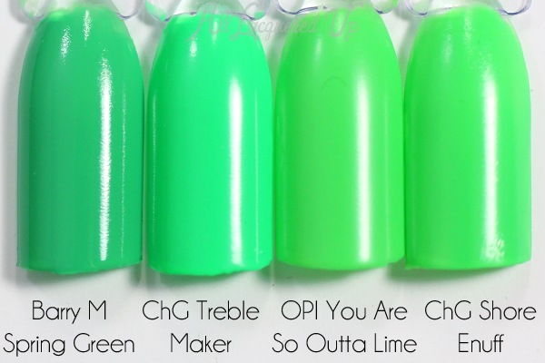 China Glaze Treble Maker comparison via @alllacqueredup