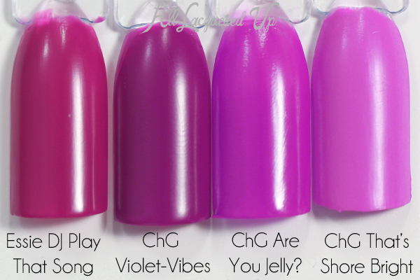 China Glaze Violet-Vibes comparison via @alllacqueredup