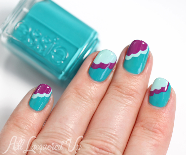 Essie Flowerista Spring 2015 Nail Art via @alllacqueredup