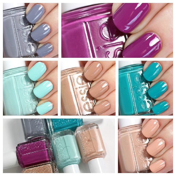 Essie Flowerista Spring 2015 swatches via @alllacqueredup