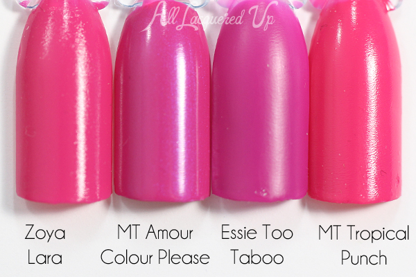 Morgan Taylor Amour Colour Please swatch comparison via @alllacqueredup