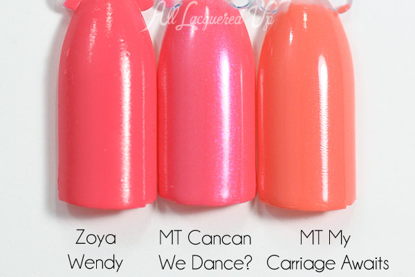 Morgan Taylor Cancan We Dance? comparison via @alllacqueredup