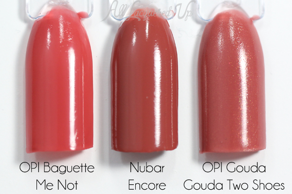 Nubar Encore swatch comparison via @alllacqueredup