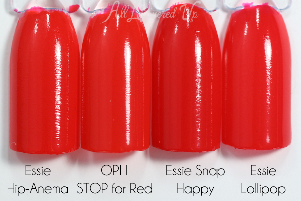 OPI I STOP for Red comparison via @alllacqueredup