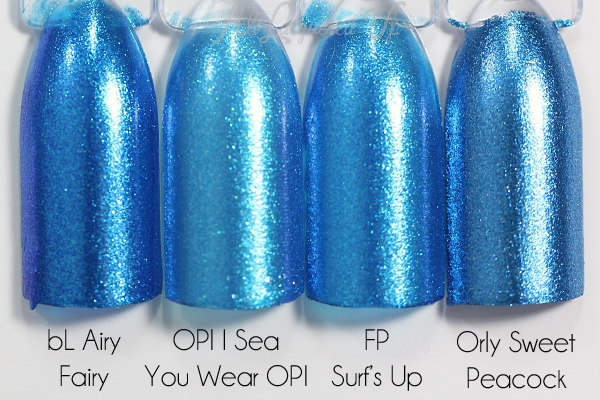 OPI I Sea You Wear OPI comparsion via @alllacqueredup