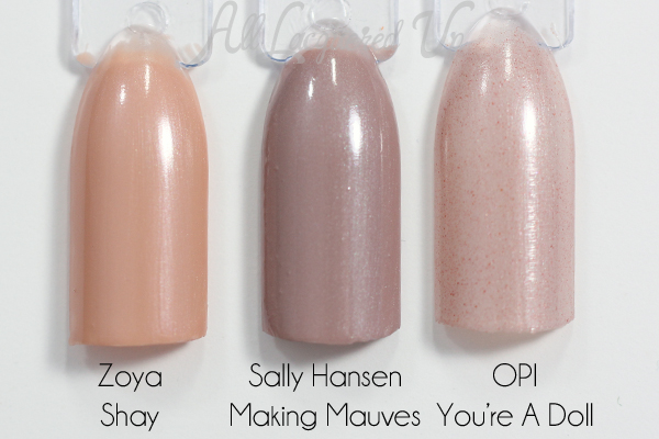 Sally Hansen Making Mauves swatch comparison via @alllacqueredup