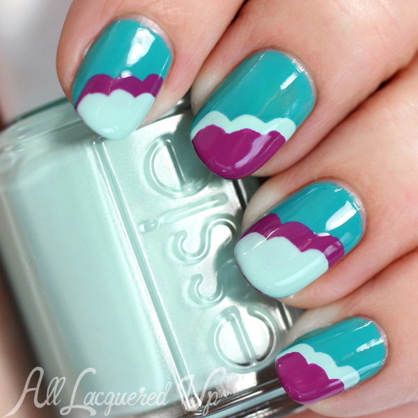 Spring Nail Art with Essie Flowerista via @alllacqueredup