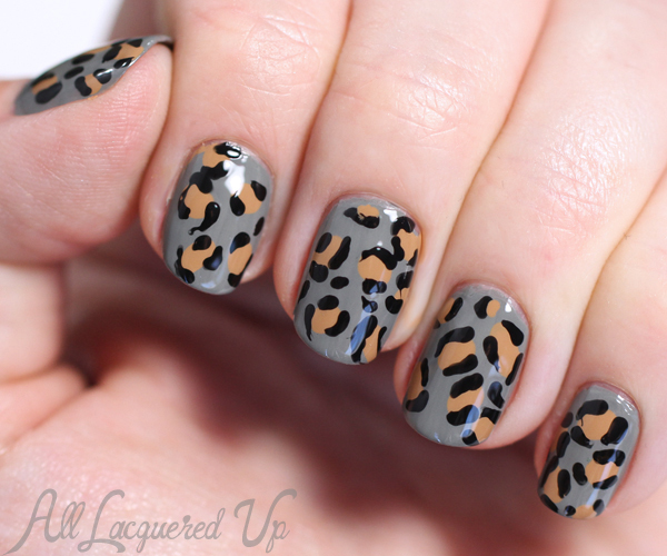 Leopard Nail Art via @alllacqueredup