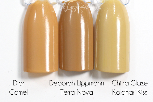 Deborah Lippmann Terra Nova swatch comparison - Summer 2015 via @alllacqueredup