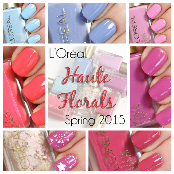 L'Oreal Haute Florals nail polish swatches via @alllacqueredup