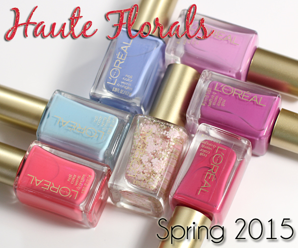 L'Oreal Spring 2015 nail polish - Haute Florals review via @alllacqueredup