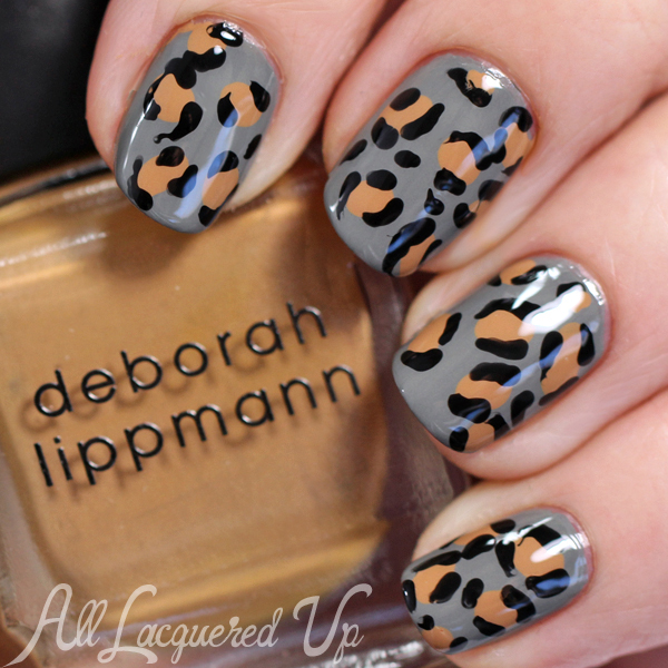 Leopard Print Nail Art with Deborah Lippmann Terra Nova via @alllacqueredup