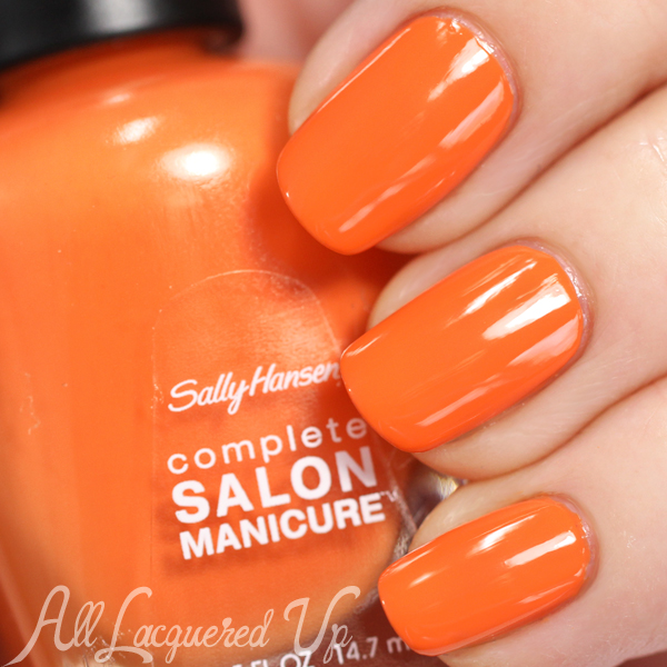 Sally Hansen Desert Poppy swatch via @alllacqueredup