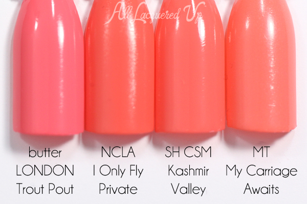 Sally Hansen Kashmir Valley swatch comparison - Spring 2015 Prabal Gurung via @alllacqueredup