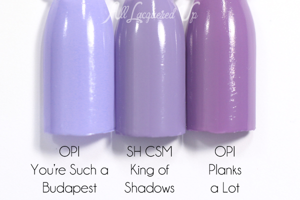 Sally Hansen King of Shadows swatch comparison - Spring 2015 Prabal Gurung via @alllacqueredup