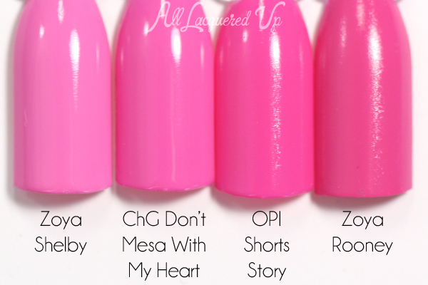 China Glaze Don't Mesa With My Heart comparison via @alllacqueredup