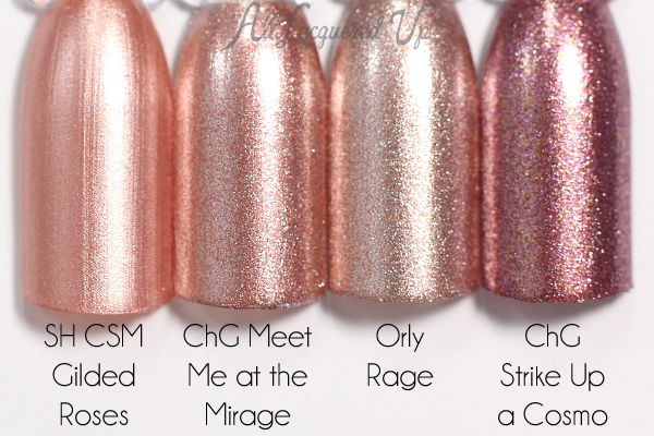 China Glaze Meet Me at the Mirage comparison via @alllacqueredup