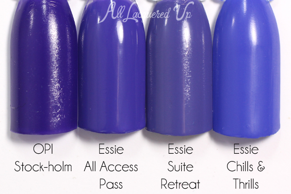 Essie All Access Pass swatch comparison - Neon 2015 via @alllacqueredup