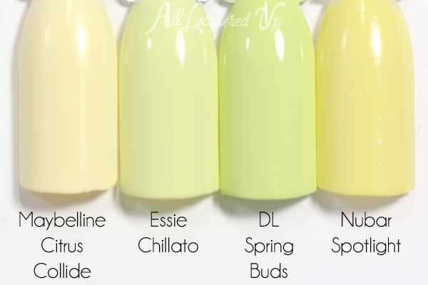 Essie Chillato swatch comparison - Summer 2015 via @alllacqueredup