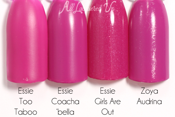 Essie Coacha'bella swatch comparison - Neon 2015 via @alllacqueredup