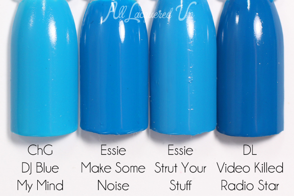 Essie Make Some Noise comparison swatch  - Neon 2015 via @alllacqueredup