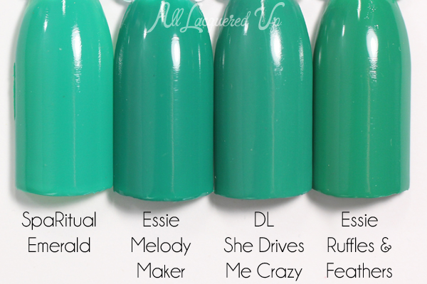 Essie Melody Maker comparison swatch - Neon 2015 via @alllacqueredup