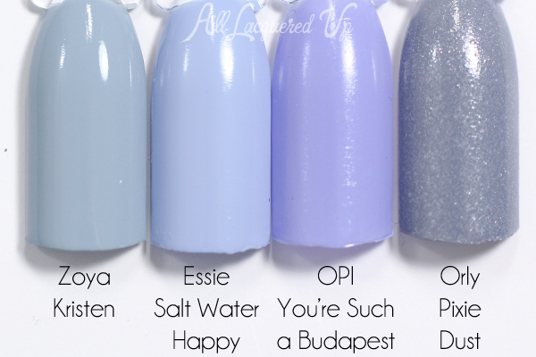 Essie Salt Water Happy swatch comparison via @alllacqueredup