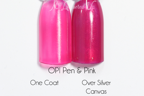 OPI Pen & Pink swatch - Color Paints via @alllacqueredup